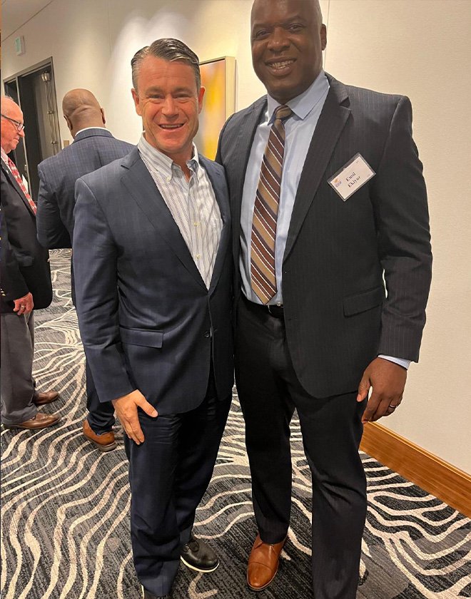 Senator Todd Young with Emil Ekiyor